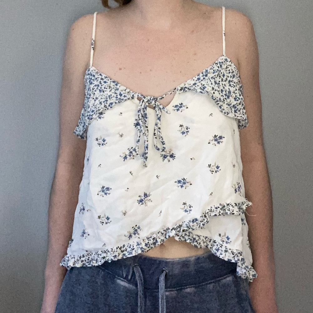 American eagle floral crop top